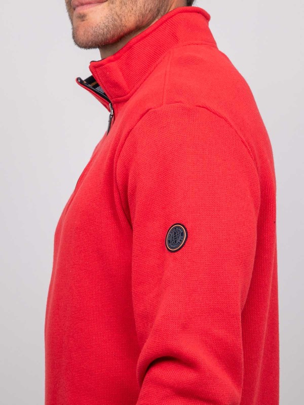 Sweat col montant zippé...