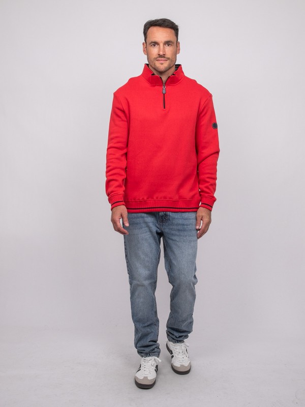 Sweat col montant zippé...