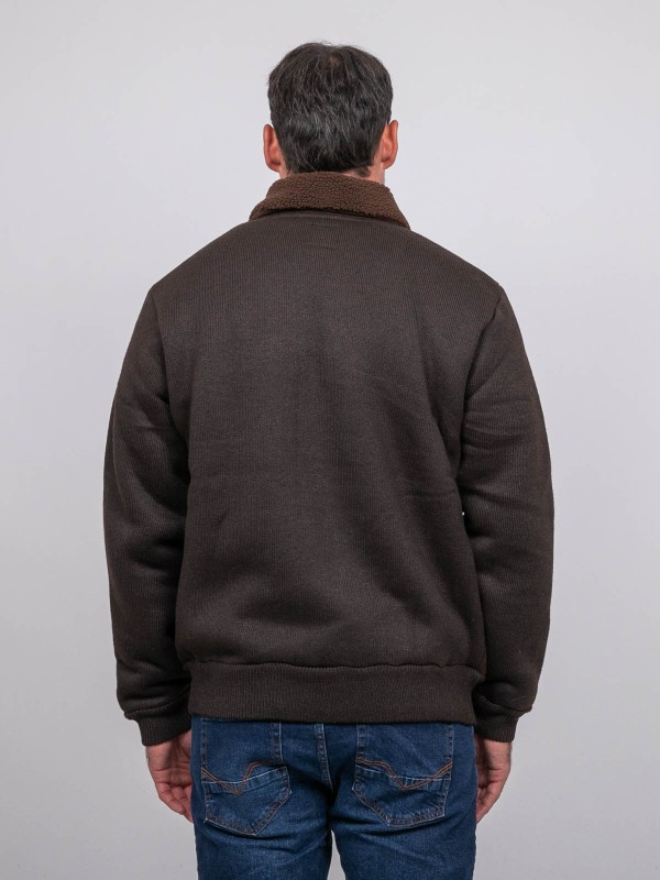 Blouson aviateur bi-matière...