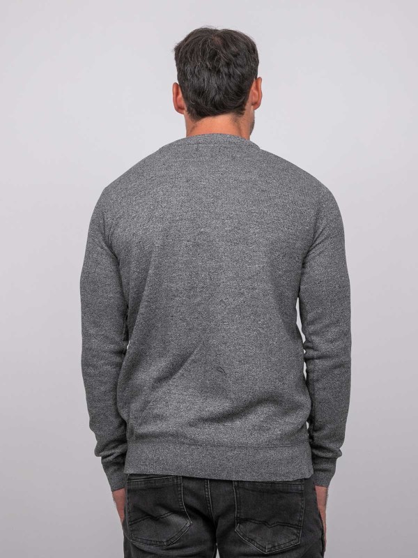 Pull col V LAMBOISE - Gris...