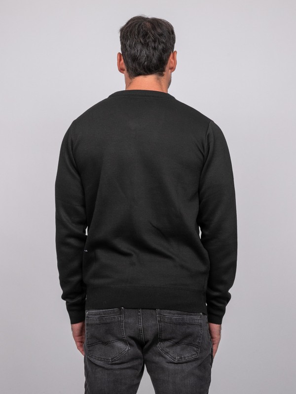 Pull col V LAMBOISE - Negro