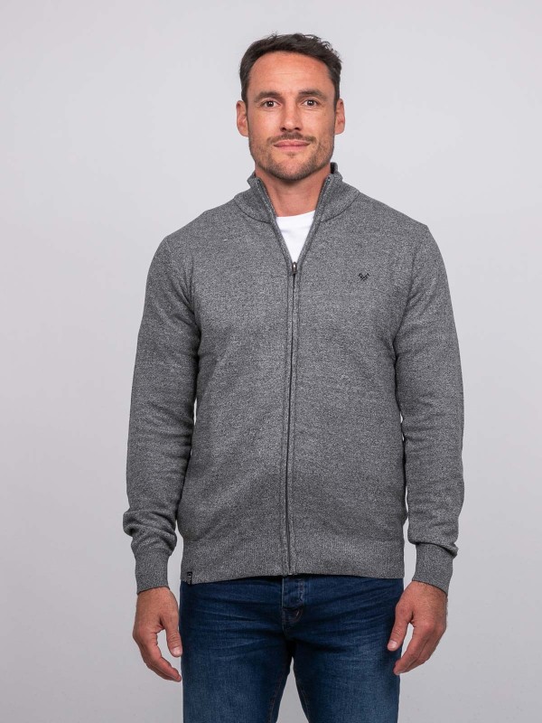 Gilet zippé col montant...