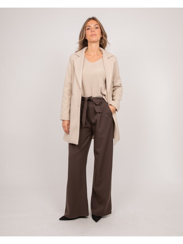 Manteau mi-long col...
