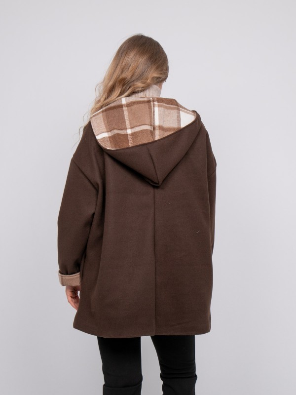 Manteau capuche doublure...