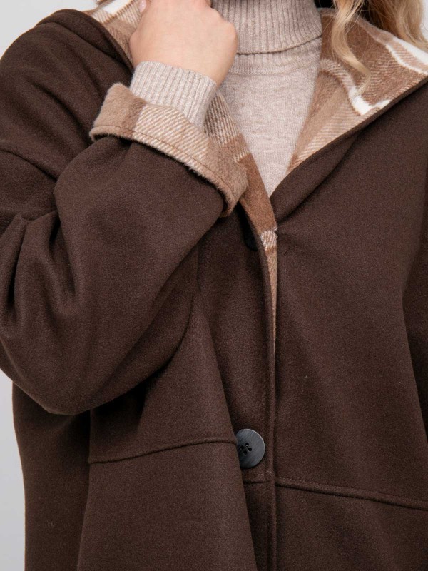 Manteau capuche doublure...