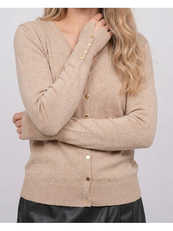 Gilet maille fine boutons...