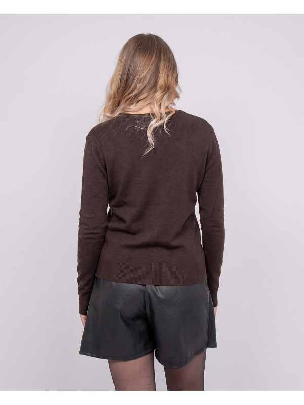 Gilet maille fine boutons...