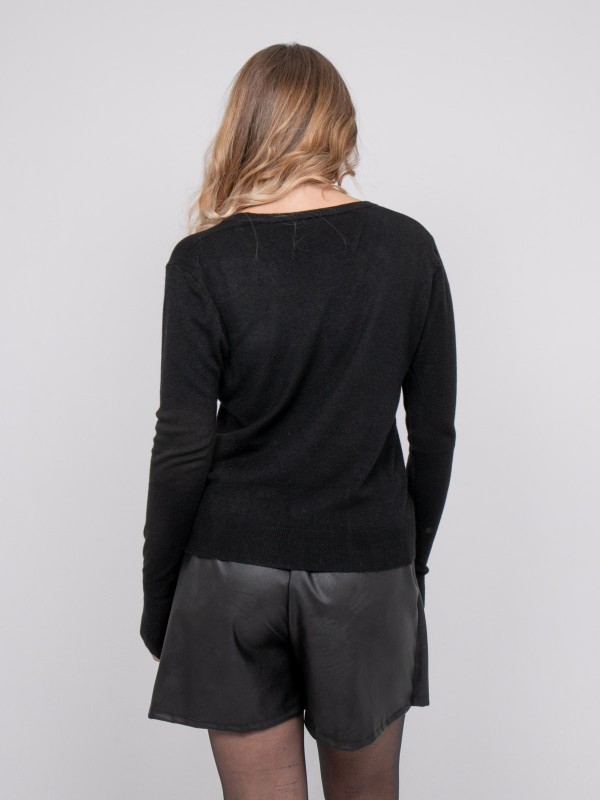 Gilet maille fine boutons...